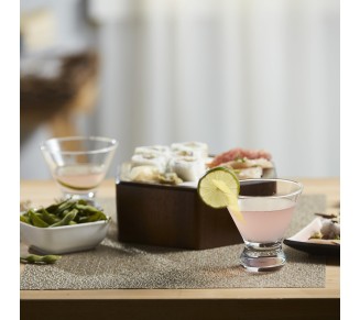 Cosmopolitan Stemless Martini Glasses, 8.25 Oz Dishwasher Safe Martini Glasses Set of 4, Cocktail Glasses Set for Wedding Registries and More