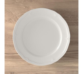 Manoir 18-Piece Dinnerware Set, Plates & Bowls, Premium Porcelain, Made in Germany, White