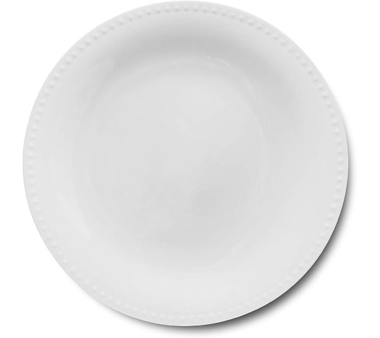 Stone lain Bone China Pinpoint Embossed 32 Piece Dinnerware Set, White