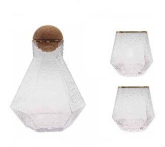 Iced Tea Pitcher Crystal Glass Pitcher with Handle and Spout Teapot and Cup Sets Tea Pot Wine Pot Juice Jug Water Pitcher Tea Kettle Cold Water Jug