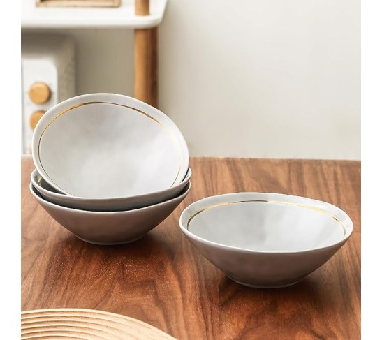 Clara 32-Piece Dinnerware Set Porcelain, Gray