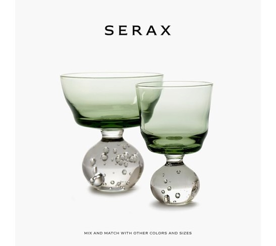 Champagne Glass | Eternal Snow by Bela Silva | 6 Coupe Glasses | Green Drinking Flutes Set | Unique Luxury Copas for Dinner at Home with Wine, Party, Wedding | Glassware Kitchen Sets