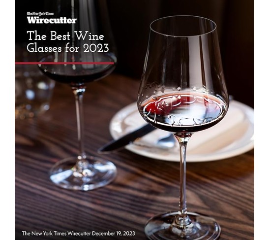 StandArt Crystal Wine Glasses, Set of 4 with Gift Boxes - Premium, Universal Wine Glass for Red and White Wine - Dishwasher Safe, Lead-Free, 16 oz.