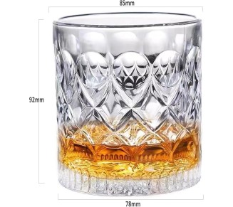 11 OZ Crystal Whiskey Glasses Set of 2, great Old Fashioned Glass for Cocktails, Scotch and Liquor (2 SET)