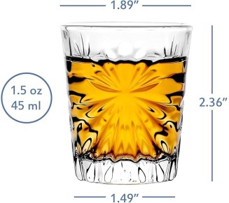 Mini Clear Crystal Snifters, 3 Pack - 1.5oz for Tasting Brandy, Sherry, and Cordials (Set of 3)