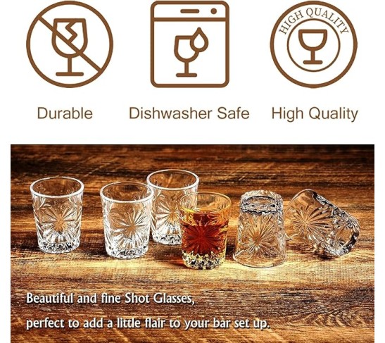 Mini Clear Crystal Snifters, 3 Pack - 1.5oz for Tasting Brandy, Sherry, and Cordials (Set of 3)