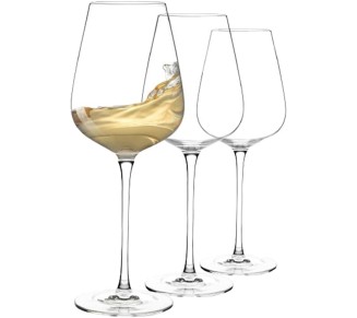 17 oz Crystal Bordeaux Wine Glasses, Set of 3, Hand Blown Lead-Free for Weddings and Special Occasions (Set of 3)