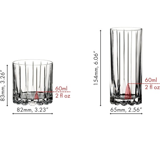 Drink Specific Glassware Rocks & Highballs, Set of 8, 10.87 fl.oz.